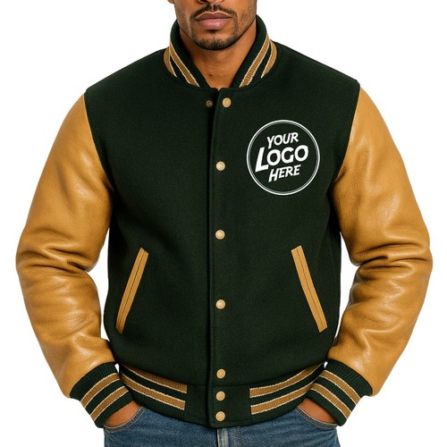 Bomber uomo letterman lana - uomo,