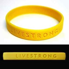 BRACCIALE LIVESTRONG LIVE STRONG 100% AUTENTICO NUOVO! Supporto Cancro Taglia L/XL 8"