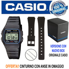 Orologio CASIO F-91W-1YEG Uomo Donna Unisex VINTAGE Nero Classico Sveglia