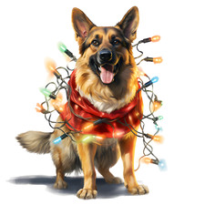 2 adesivi auto cane pastore