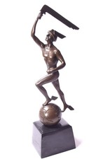 Statua in bronzo Mercurio dio