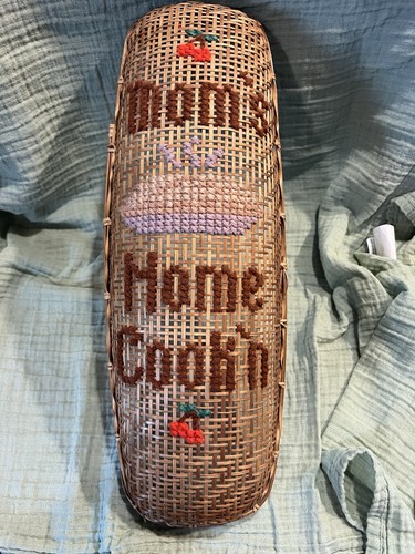 Cestino con punto croce - con,