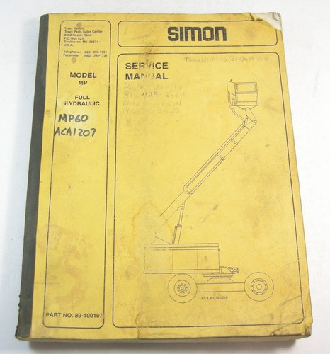 Simon terex mp40 mpn40 - terex, mp60