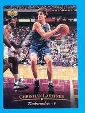 CHRISTIAN LAETTNER 39 Minnesota Timberwolves NBA 1996 KELLOGG'S BASKET CARD