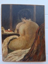 Antico Quadro Dipinto Olio Su