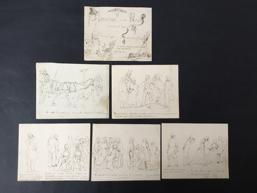 Antichi disegni inchiostro - disegni, a