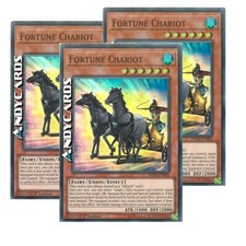3x FORTUNE CHARIOT • (Carro Della Fortuna) • Super R • SHVA EN005 • YUGIOH!