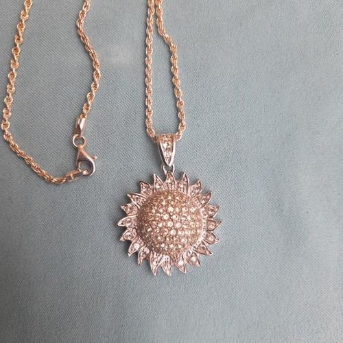 Ciondolo girasole metallo - ciondolo,