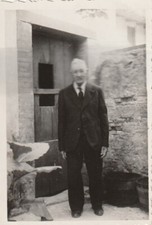  B4 - Foto Photo Fotografia Anni 40 - Uomo giacca e cravatta baffi