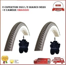 2 Copertoni 26x1/2 Bici Bianco