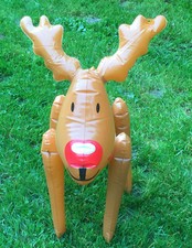 NATALE RUDOLPH RENNA GONFIABILE DECORAZIONE GIOCATTOLO BLOW UP REGALO NATALE PER BAMBINI