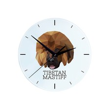 Mastino tibetano orologio geometrico Art-Dog