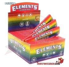 Cartine Elements Rainbow Lunghe King Size Slim Da 50 Libretti
