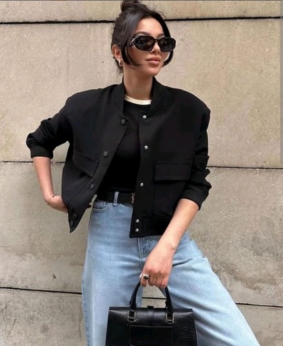 Giacca bomber zara oversize - giacca,