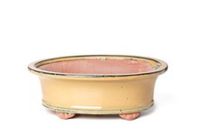 Vaso bonsai smaltato ovale cm