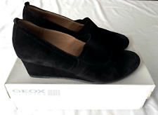 Scarpe Donna Geox Originali in pelle scamosciata nere tagia 40 usate ottime