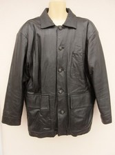 Giacca in pelle nera foderata