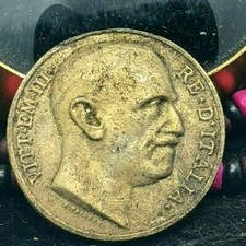 OLD MEDAGLIA  PROVA IMMAGINE VITTORIA EMANUELE AI BENEMERITI OPERA BALILLA 