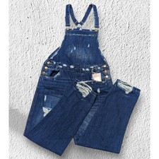 ZARA salopette jeans denim blu