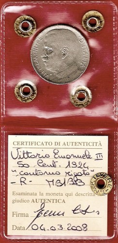 Centesimi leoni 1924 rigato - centesimi,