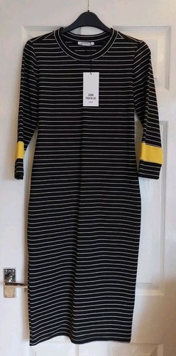 Abito midi zara nero bianco - midi,