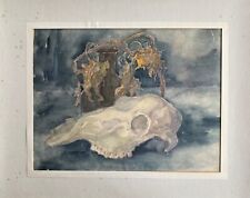 Impressionista Edith Reichert-Heidenreich Natura Morta Teschio Animali Girasole