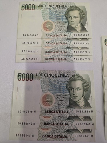 Banconote 5000 lire bellini - 20,