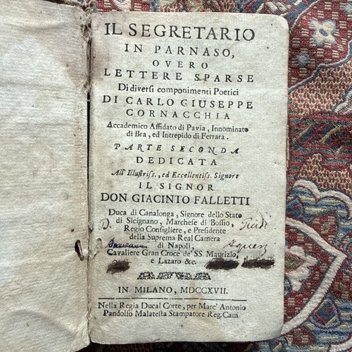 Segretario parnaso ovvero - il,