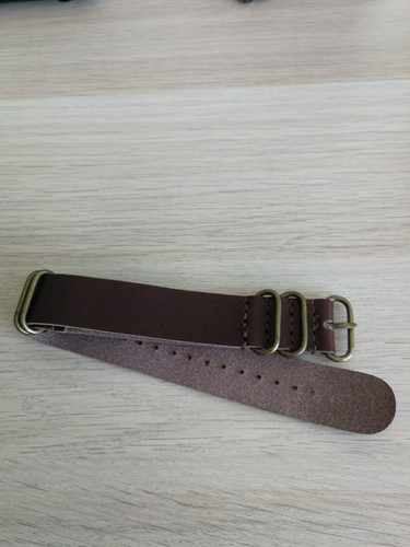 22mm zulu leather - , chocolate