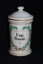 ANTICO VASO ALBARELLO DA FARMACIA CON COPERCHIO STILE IMPERO EPOCA PRIMO '800