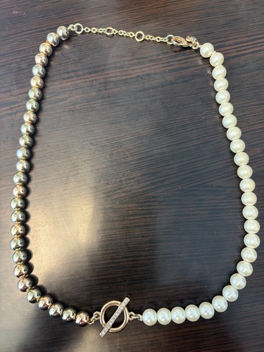 Collana perle tono oro e - perle,