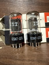 NOS Coppia ITT (Hitachi) 6SN7GTB 6SN7 piastra nera, specifiche NATO TV7 testate