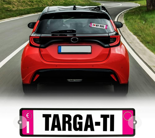 Kit adesivi targa auto con - targa,