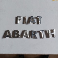 FIAT ABARTH SCRITTA FREGIO BADGE  ORIGINALE ANNI 70