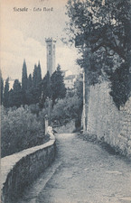 FIESOLE (FIRENZE) CARTOLINA - LATO NORD - VG. LYOR -FRANCE 1921