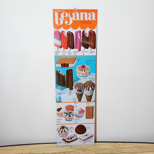 Insegna tabella gelati besana - tabella,
