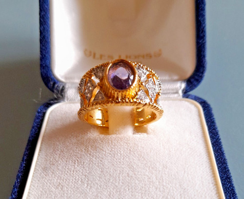 Anello fascia ametista - a,