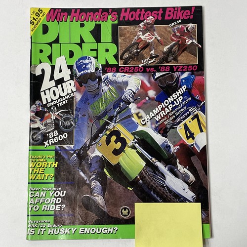 Dirt rider magazine moto - dirt, 1987