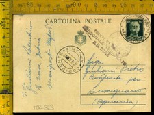Luogotenenza 1945 Cartolina Intero Postale Marina Nave Istria da Bari mr 313