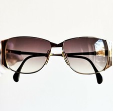 occhiali da sole SILHOUETTE sunglasses vintage rare square oval brown gold 80s