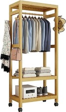 Porta abiti in bambù carrello