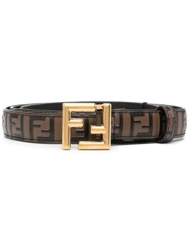 Fendi squared leather belt - squared,