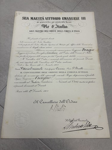 Diploma cavaliere ordine - diploma,