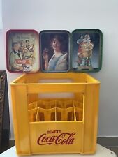 CASSETTA COCA COLA  Plastica  alta Originale Collezione + 3 Vassoi