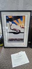 Targa poster Rolling Stones 1972 American Tour firmata e numerata #2683