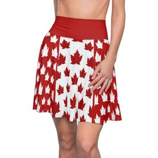 Gonna pattinatore donna Canada foglia d'acero (AOP)