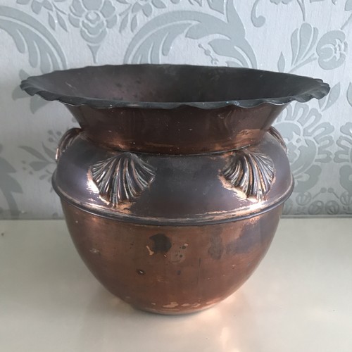 Art nouveau copper planter - art,