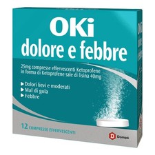 OKI Dolore e Febbre 25 mg Compresse Effervescenti per Sollievo Rapido da Dolore 