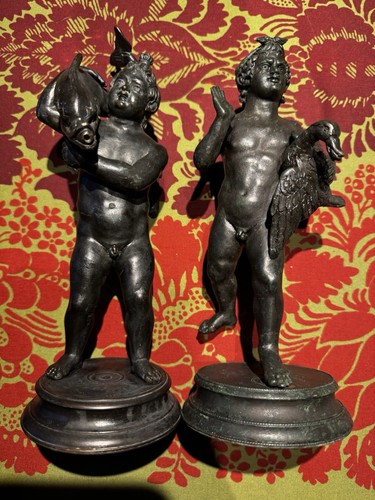 Coppia putti bronzo - coppia, bronzo,