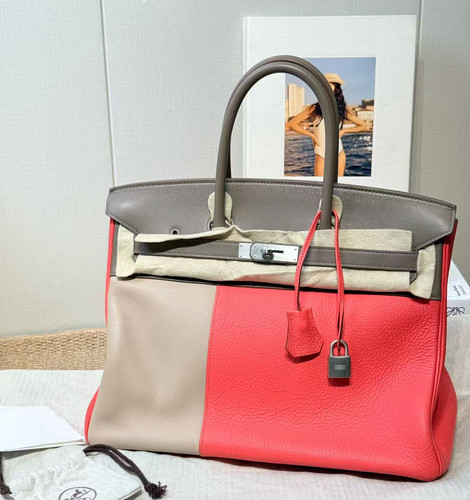 Auth hermès birkin red - birkin, 35